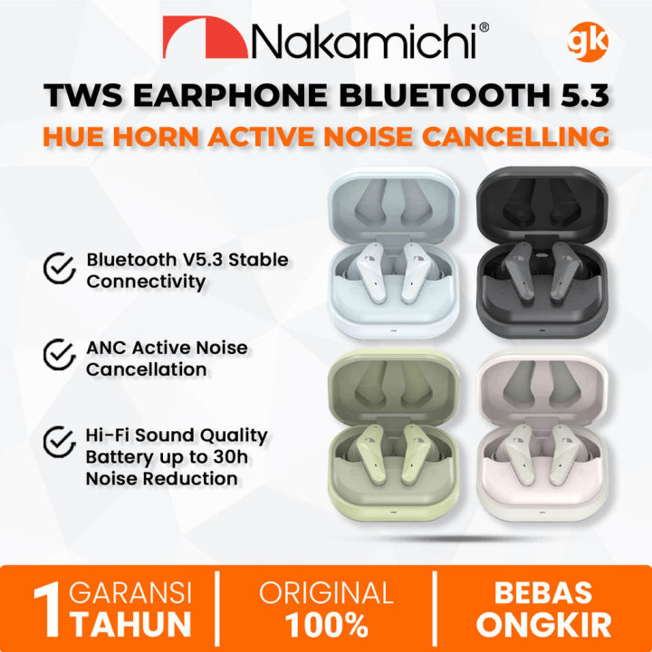 NAKAMICHI Hue Horn TWS Earphone Wireless Bluetooth Headset ANC