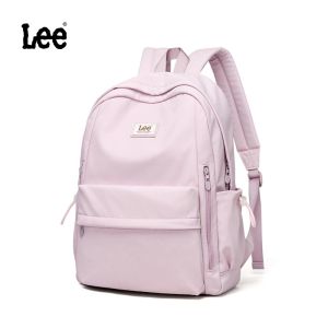 LEE Cute Sweet Girl Style Laptop Backpack Ladies Waterproof Women Back Pack Pink School Bag Fashion Nylon Large Bookbag Daypack