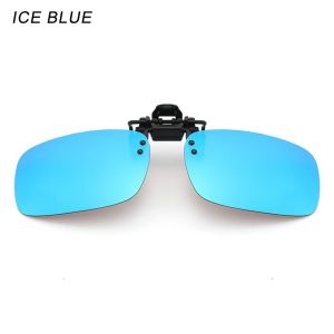 PURETEN Fashion Anti-Glare Flip Up Eyewear Polarized Night Vision Clip-on Sunglasses Driving Glasses