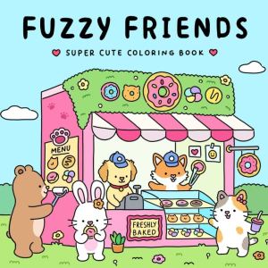 【SG Stock】48 Page Cozy Friends: Coloring Book for Adults and Teens Featuring Super Cute Animal Characters,Easy and Relax