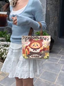 BG06 New Women Hand Holding Canvas Bag College Students Work Lunch Box Handbag