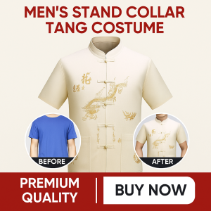 Chinese Tang Suit Breathable Chinese Suit Fit Traditional Vintage Layout Interpretation