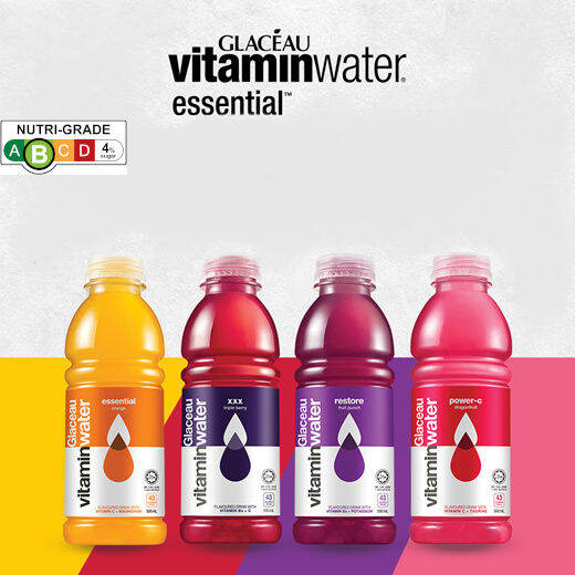 [CARTON SALES] GLACEAU VITAMIN WATER (12 X 500ML) 4 FLAVOURS / (24 X ...