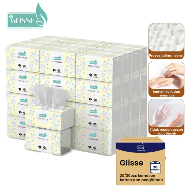 Glisse tisu wajah / paket promosi / 360 lembar (155×175 mm) / desain