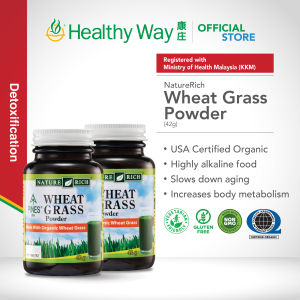 NatureRich Wheat Grass Powder Organic (42gm) | Wheatgrass Supplement Detox