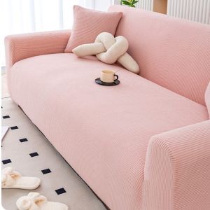 【Super low price】High Elasticity Corduroy Sofa Covers All Season Thin Striped Full Coverage Armchair Protector Solid Couch Covers for Living Room