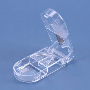 Pill Cutter Box Portable Small Medicine Box Pill Splitter Medicine Pill Holder Tablet Cutter HZ380