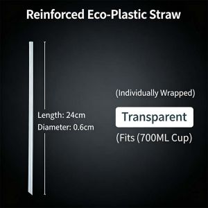 100-500PCS Multicolour Plastic Drinking Straw Disposable PP Food Grade Straw Boba Milk Tea Smoothie Penyedut Minuman