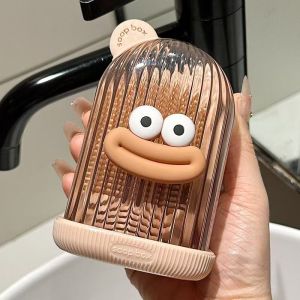 2-in-1 Soap Dish With Lid Soap Storage Box Portable Waterproof Travel Home Bathroom Soap Container Multifunctional Soap Rack