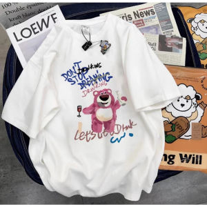 Kaos Oversize Wanita/Kaos Distro Wanita/Kaos Streetwear Oversize /COD /baju kaos distro motif T-SHIRT DRINKING NOT DREAMING BEAR