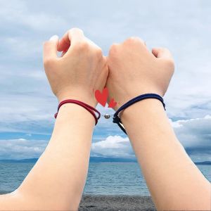 2pcs of Couple Bracelet Magnet Bracelets Creative Personality Couple Bracelets for Men Women