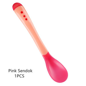 BabyShine Mangkok sendok garpu bayi /Set peralatan makan mangkuk suction cup anti slip dengansendok sensor suhu untuk anak