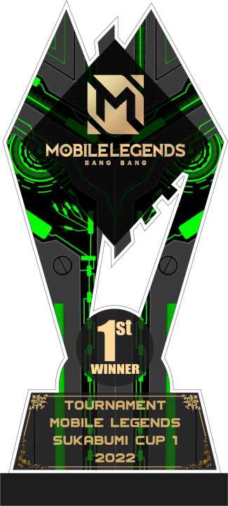 Trophy Mobile Legends/Plakat Mobile Legends/Piala Mobile Legends/Bahan Akrilik 3mm & 6mm/Free Design