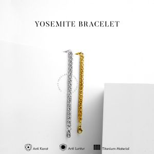Emrys Premium YOSEMITE BRACELET Real Titanium GELANG Anti Karat Pria Wanita