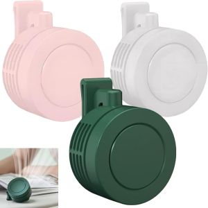 JIYAN2866 3 Speeds Silent Mini Bladeless Electric Fan 360 Degree Adjustable Long-Lasting Suspended Waist Fan USB Rechargeable Air Cooler