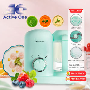 ACTIVEONE Electric 4 in 1 Baby Food Processor Multifunction Double Safety Lock Blender Steamer Mixer Grinder - Fulfilled by ACTIVEONE