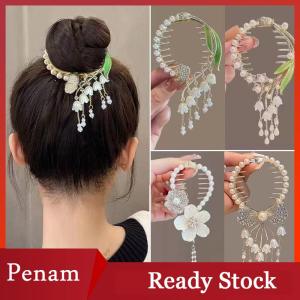 [PAM] Elegant Hair Claw Head Ponytail Buckle Ponytail Buckle Rhinestone Tassel Shark Clip Hairband Hair Clip Headdress