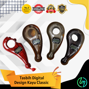 Tasbih Digital Design Kayu Classic (LCD Display)