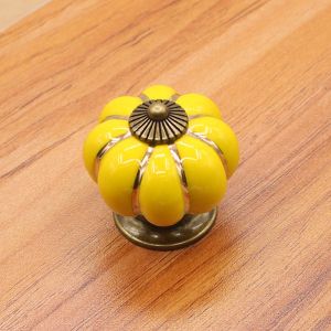 Colorful Pumpkin Handle Cartoon Multifunctional Bedside Table Cabinet Door With Screw Accessories