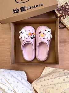 [Free Shipping] Mickey And 2026 New Style WomenS Clogs Thick-Soled Height-Increasing Versatile Non-Slip Breathable And With A Closed-Toe Design Suitable For Both Indoor And Outdoor Wear
