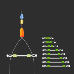 Phụ Kiện Câu Cá XDFG Dụng Cụ Xoay Dây Đậu Không Gian Lưỡi Câu Cá Đậu Chống Quấn Bộ Chia Khoảng Cách Cố Định Máy Tách Dây Câu Móc Đôi Silicone