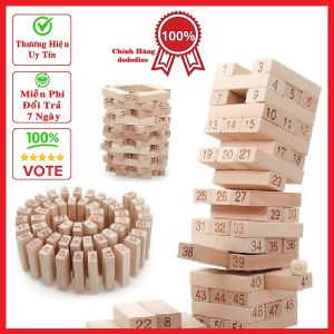 Đồ Chơi Rút Gỗ Trẻ Em - 2 Cỡ (Lớn và Nhỏ) - 54 Thanh Rút Gỗ Kèm 4 Con Súc Sắc Cho Bé – Bộ Đồ Chơi Rút Gỗ Cao Cấp Chính Hãng dododios