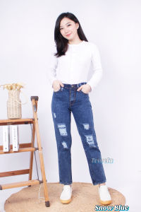 TIFIITY - CELANA JEANS BOYFRIEND SOBEK SNOW 27-34 / CELANA BOYFRIEND DIVARY RIPPED / SOBEK LAPIS