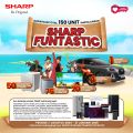 Sharp Mesin Cuci Twin Tub  7 KG ES-T75NT-PK - Putih/Merah Muda. 