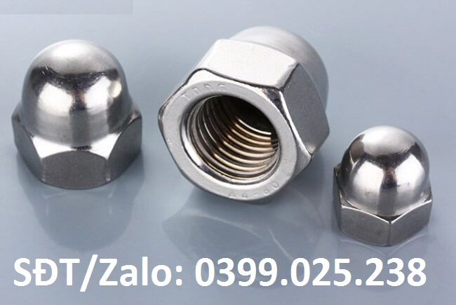 Combo 10 con ê cu mũ (đai ốc mũ) M3 M4 M5, M6, M8, M10, M12, M14, M16 ...