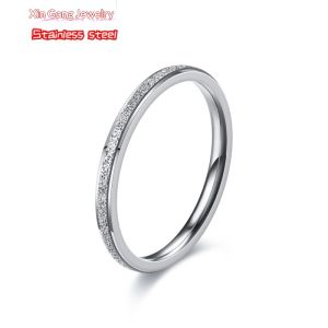 JJT Stainless Steel Ring for Women Minimalist Matte Finish Elegant and Durable Fashion Accessory