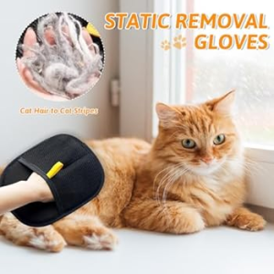 JS SHOP Pet Grooming Gloves Static Dedusting Brush Pet Hair Remover Brush Removing Dog Cat Hair From Sofa Carpet Clothes