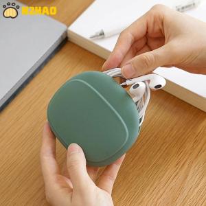 【N2HAO】 Portable Data Cable Storage Case Silicone Earphone Bag Multifunctional Phone Charger Data Cable Storage Box