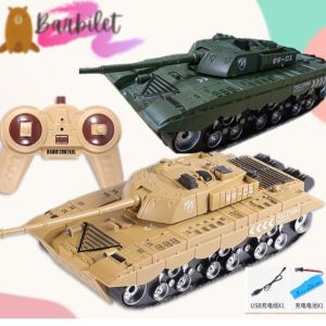 1:32 RC Simulation Remote Battle Tank Military Control Car Light & Sound Effect Kids Play Vehicles Toys Gift (3250)