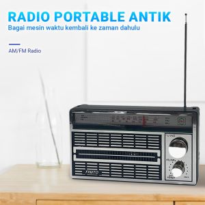 Radio Listrik AC-DC-FM Type F-4250C dengan Batera Radio Jadul Internasional
