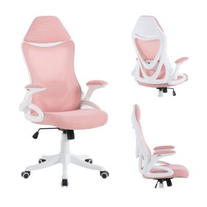 Ergonomic Office Chair Adjustable Armrest Swiveling Desk Chair Lumbar Support Mesh High Back PC E-sports Gaming Chair