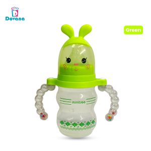 Dovana Dot Botol Minum Bayi ZR-202 Dengan Pegangan Krincingan Drinking Bottle Without Straw 180ML