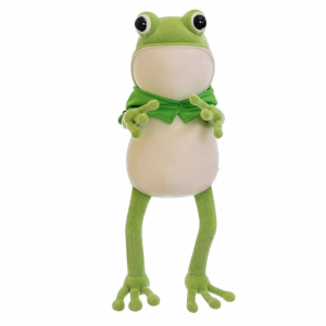 BEIBEI With Cloak Frog Plush Toy Soft Comfortable Long Legged Frog Plush Pillow 45cm/60cm/80cm Green Frog Doll Kids Gift