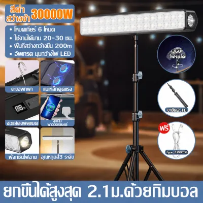 ✨0ค่าไฟตลอดทั้งปี✨ไฟแคมป์ปิ้ง ไฟฉุกเฉิน ไฟโซล่าเซลล์ พอร์ตชาร์จ Type-C 5แบบโหมดแสง ขาตั้งได้ จอแสดงผลดิจิทัล LCD ดูดแม่เหล็ก กันน้ำสำระดับชีวิต ชาร์จโทรศัพท์ได้ สปอตไลท์พกพา ไฟเต้นท์ โคมไฟตั้งแคมป์ สปอร์ตไลท์ ไฟพกพาอเนกประสง ไฟตั้งแคมป์ light camping
