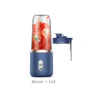 FANGAN Blue/Pink Electric Juicer 400ml Juice Maker Smoothie Blender Mini USB Charging Fruit Juicer Cup Milkshake