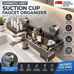 Sink Storage Rack/U-shaped Faucet Shelves/ No Drill Bathroom Sink Storage Rack