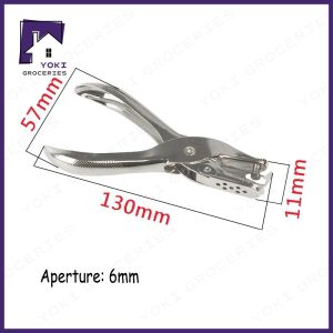 1Pcs Officom One Hole Puncher 6mm Ticket Puncher Circle Metal Single Hand Held Hole Punch-W008