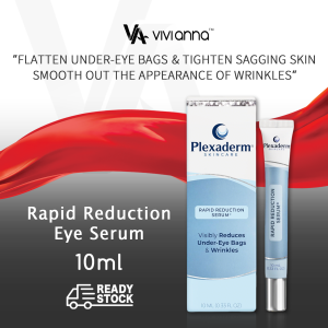 Plexaderm Rapid Reduction Eye Serum 10ml Visibly Reduces Under-Eye Bags Wrinkles Dark Circles Fine Lines Crows Feet Instantly Anti Aging Wrinkle Remover for Face