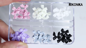 Simple Trendy Net Red Bowknot Nail Art Decorations Resin Long Ribbon Fashion DIY Crafting Accessories 3D Bows Ornaments