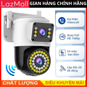 LazMall SALE [MUA 1 TẶNG 1] Camera Yoosee PTZ Q42D - 2 Mắt Xem 2 Khung Hình - Màn Hình Kép Ống Kính Kép Camera Cctv Giám Sát Ip66 - Ngoài Trời Chống Nước Cực Nét - Báo Động Chống Trộm - Xoay 350 Độ - Đàm Thoại 2 Chiề - BẢO HÀNH 1 NĂM -GIAO HỎA TỐC