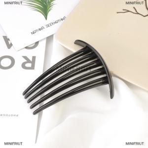 [COD] MINIFRIUT 5 7 Teeth Plastic Hair Clip For Women Vintage Creative Headwear Black Hair Combs Magic Hair Comb Hair Clips Korean Styling Tools