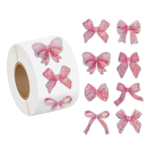 500 cái Bowknot Sticker lấp lánh nhãn dán niêm phong gói nhãn cho scrapbooking bao bì trẻ em bổ ích Sticker