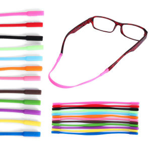 BETTERFORM 2 Pcs Lanyards Holder Band Sports Cord Sunglasses String Ropes Anti Slip Glasses Chain Silicone Eyeglasses Straps