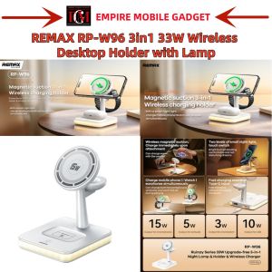 REMAX RP-W96 33W 3in1 Wireless Charger Desktop Holder with Lamp