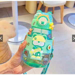 BOTOL MINUM ANAK LUCU HAPPY BEAR 600ml FREE SEDOTANTALI & Stiker - ShennyClothing