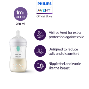 PHILIPS AVENT Natural Response Baby Bottle with Airfree vent Stars- SCY673/82